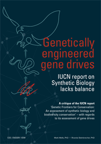 Book cover, Genetically engineered gene drives